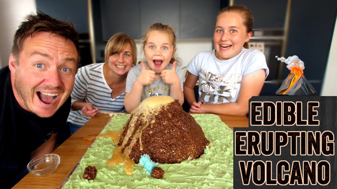 Edible Erupting Volcano  (aka doing Chloe's homework!)