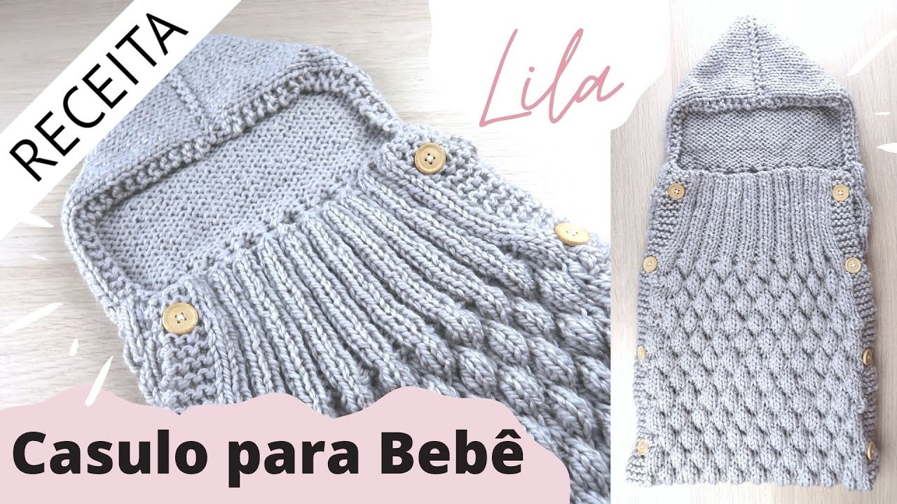 ✅ Casulo para Bebê em Tricô - Passo a Passo por Rosiene