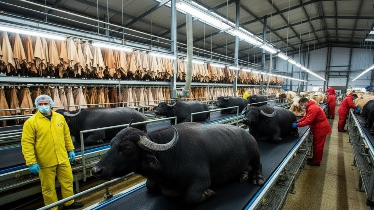 Inside the Buffalo-Leather Factory: From Farm to Heavy-Duty Luxury Goods | Full Process