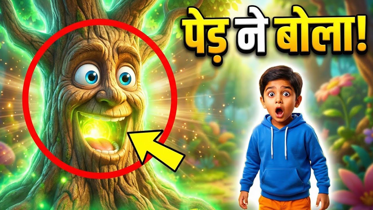 यह पेड़ सच में बोलता था 😱 | रोहन और जादुई पेड़ की कहानी | Moral Story for Kids in Hindi