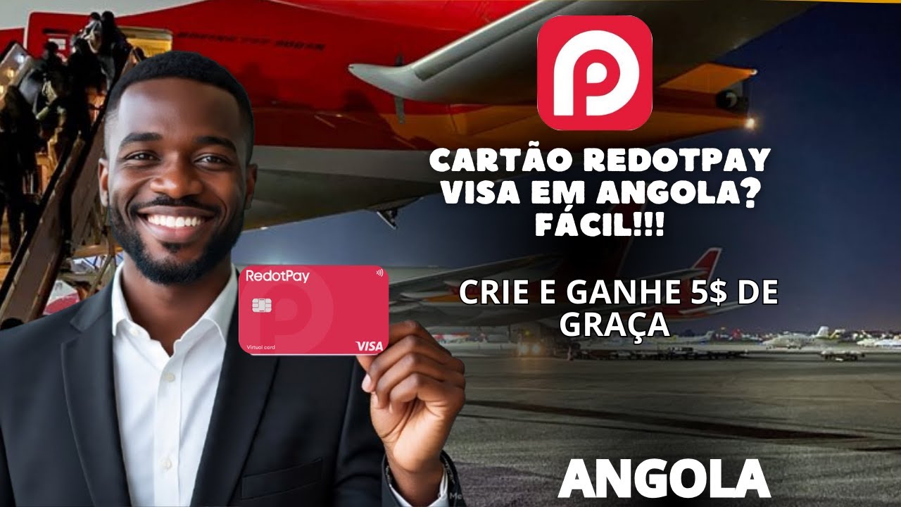 Como criar uma conta Visa na Redotpay para Angola e ganhar 5 Dólares de graça