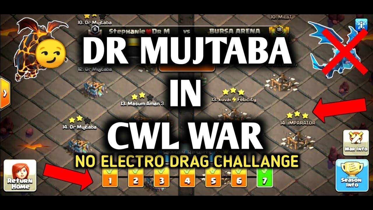 DR MUJTABA & STEPHANIE MASTERS OF CLAN WAR LEAGUE ♥️ CLASH OF CLANS