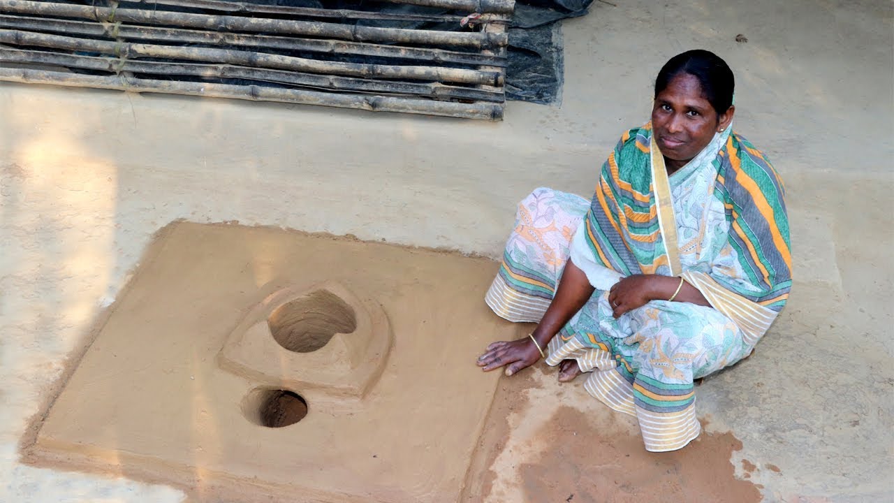 Primitive Technology- How to make Wooden Clay oven at Home for cooking prepared by Grandmother
