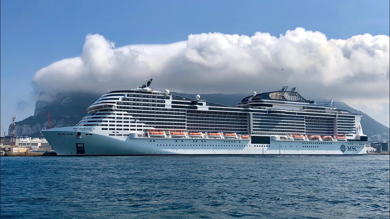 Msc Meraviglia inaugural call at Gibraltar