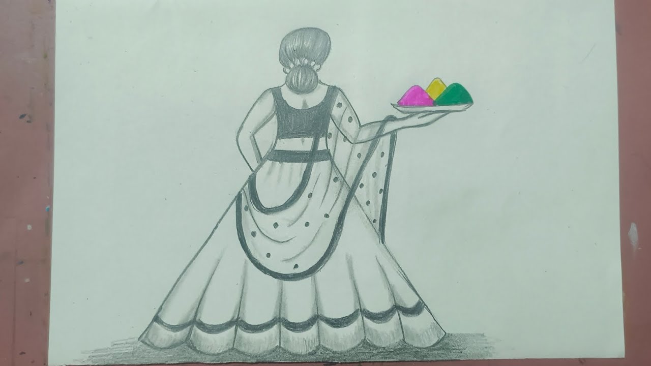 Holi special drawing || ( Very Easy ) step by step 