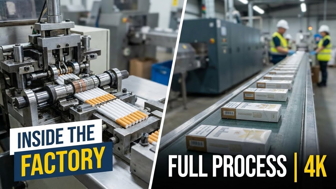 Inside a factory how Cigarettes are made full process 4k