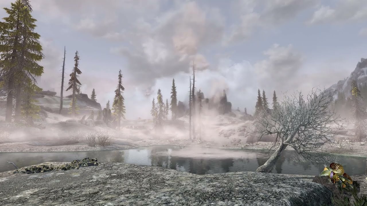 Skyrim - Hot Spring at Eastmarch (Ambient & Calming Music/Sounds)