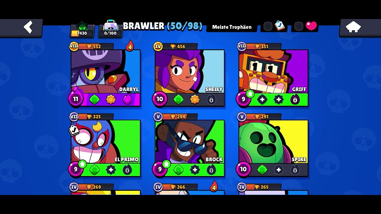 Wir spielen brawl Stars bis ich 7500 Trophäen habe 😅