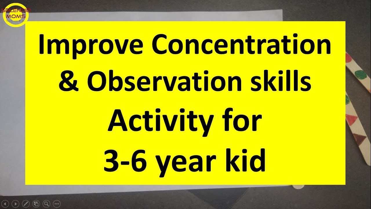 बच्चों की Concentration & Observation Skill Improve करे इस activity से || Activity for 3-6 year kid