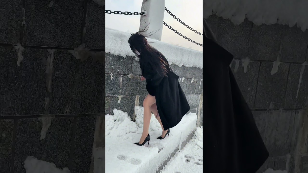 Put on high heels and experience the ice and snow world vlog