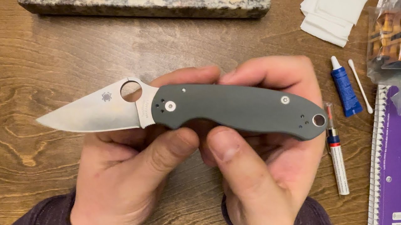 Spyderco Para 3, a quick maintenance.