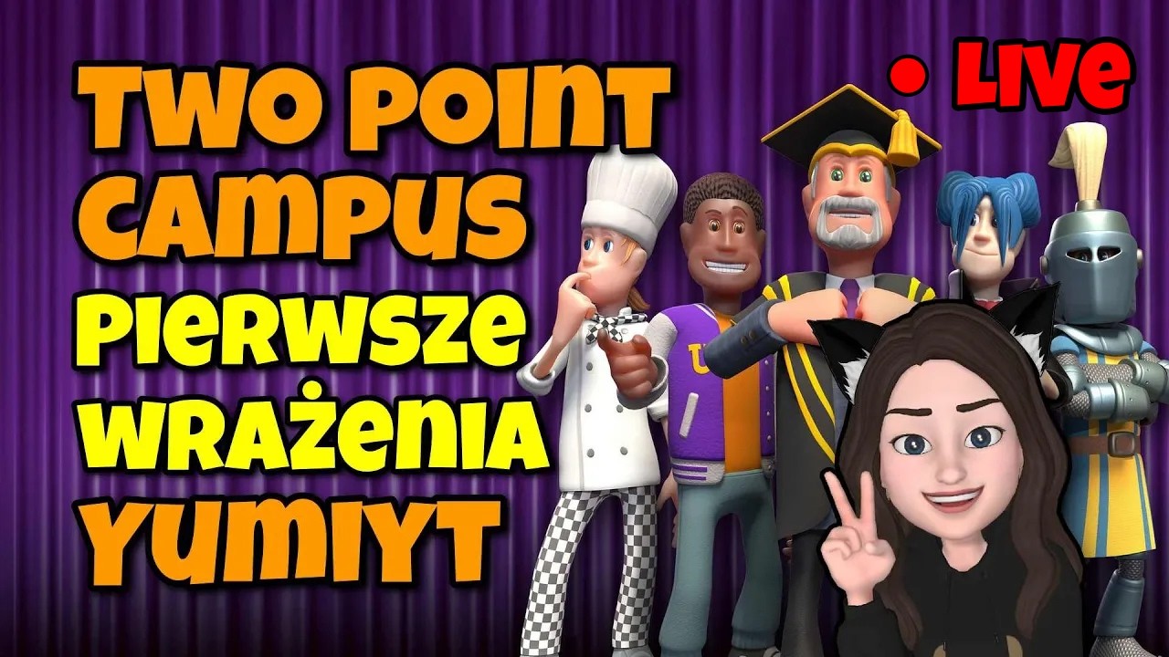 Tworzymy Hogwarta ? Two Point Campus Live @YumiYT