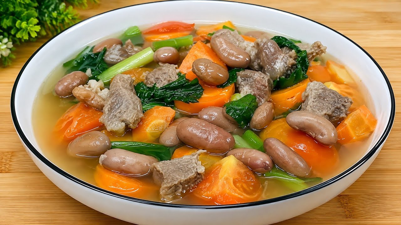 Kuahnya gurih banget‼️RESEP SUP KACANG MERAH DAGING SAPI