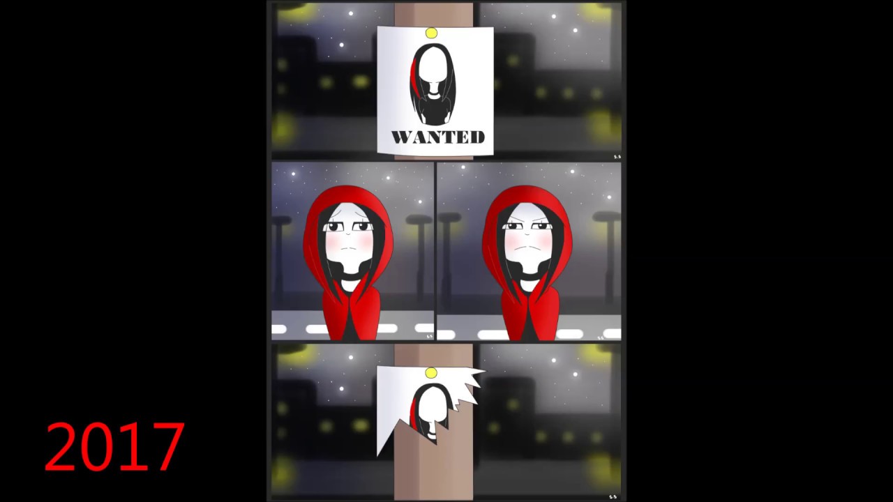 My art before/after ( June the Vampire )