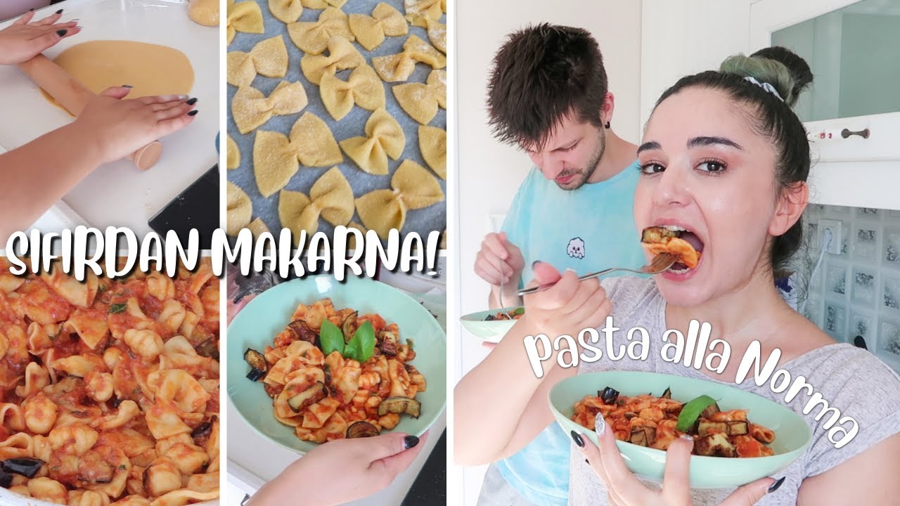 SIFIRDAN MAKARNA YAPALIM! | Pasta Alla Norma 🇮🇹