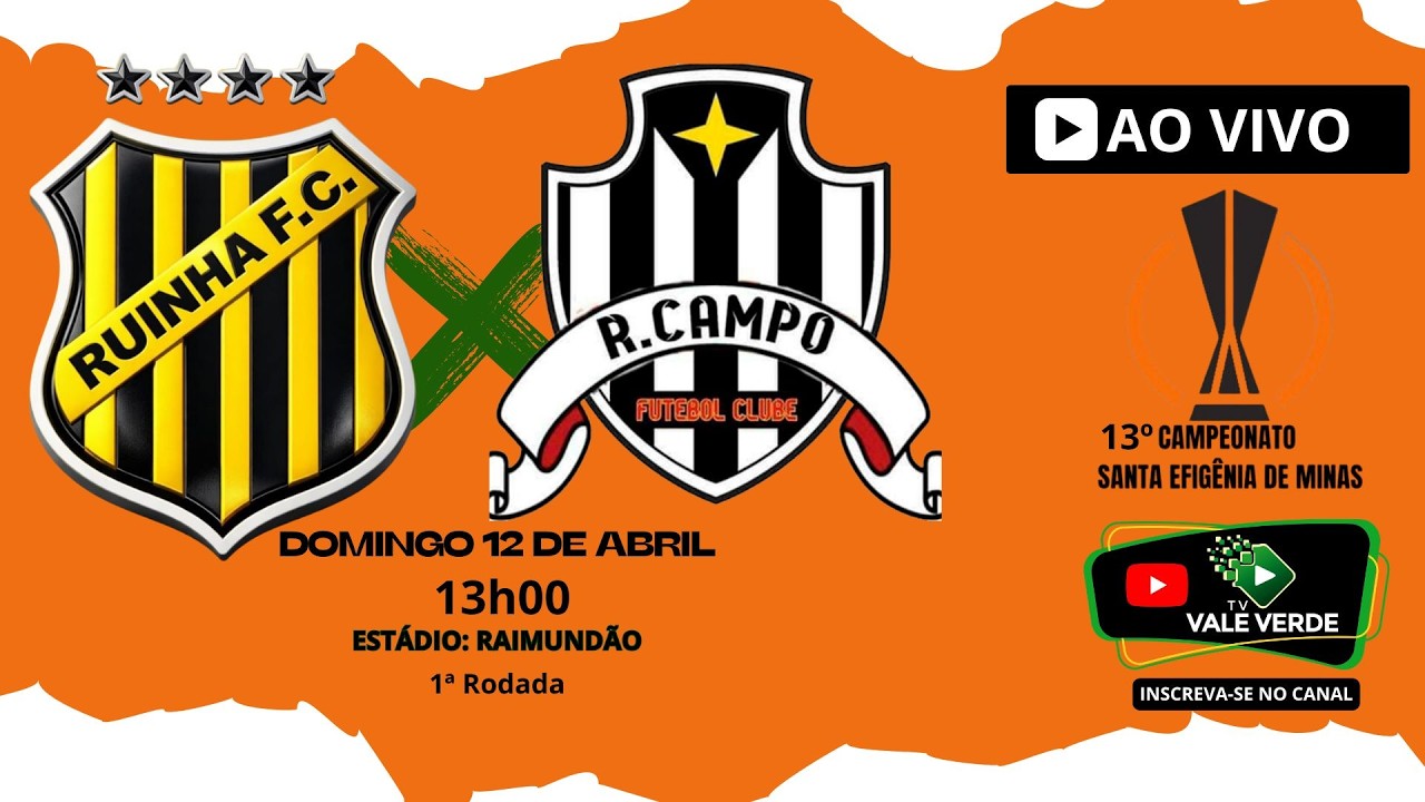 RUINHA X RUA DO CAMPO || MUNICIPAL SANTA EFIG&Ecirc;NIA 2026 || DOM 12 ABRIL || 13h00 || AO VIVO