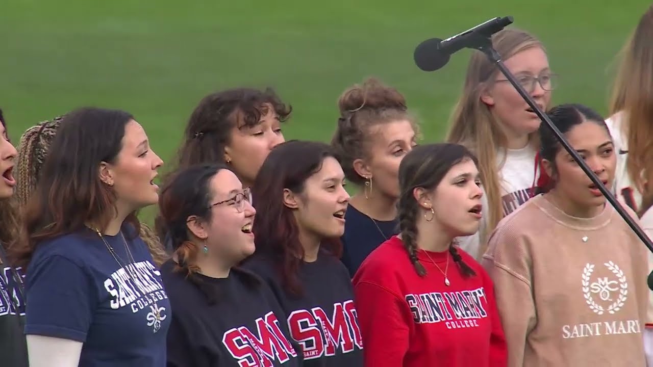 Saint Mary's Glee sings national anthem at SF Giants