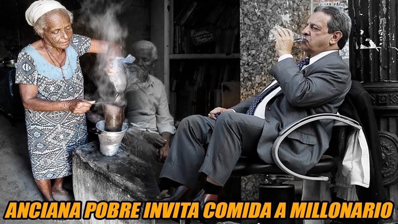 Millonario Se Sienta A Comer En Casa De Anciana Pobre Y Al Probar La Comida Reacciona Así