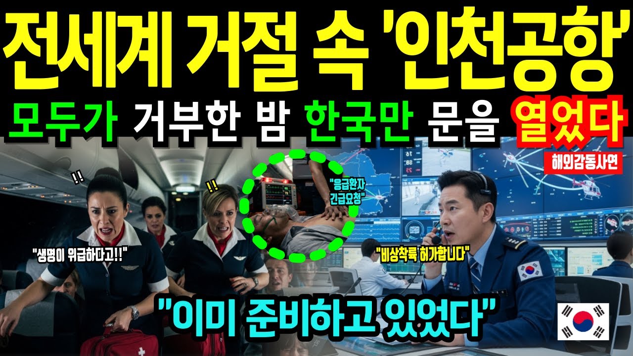 [해외감동사연] 비상착륙 거부된 그날 밤, 폭설 속에도 인천공항은 유일하게 문을 열수 있었던 충격적인 이유!