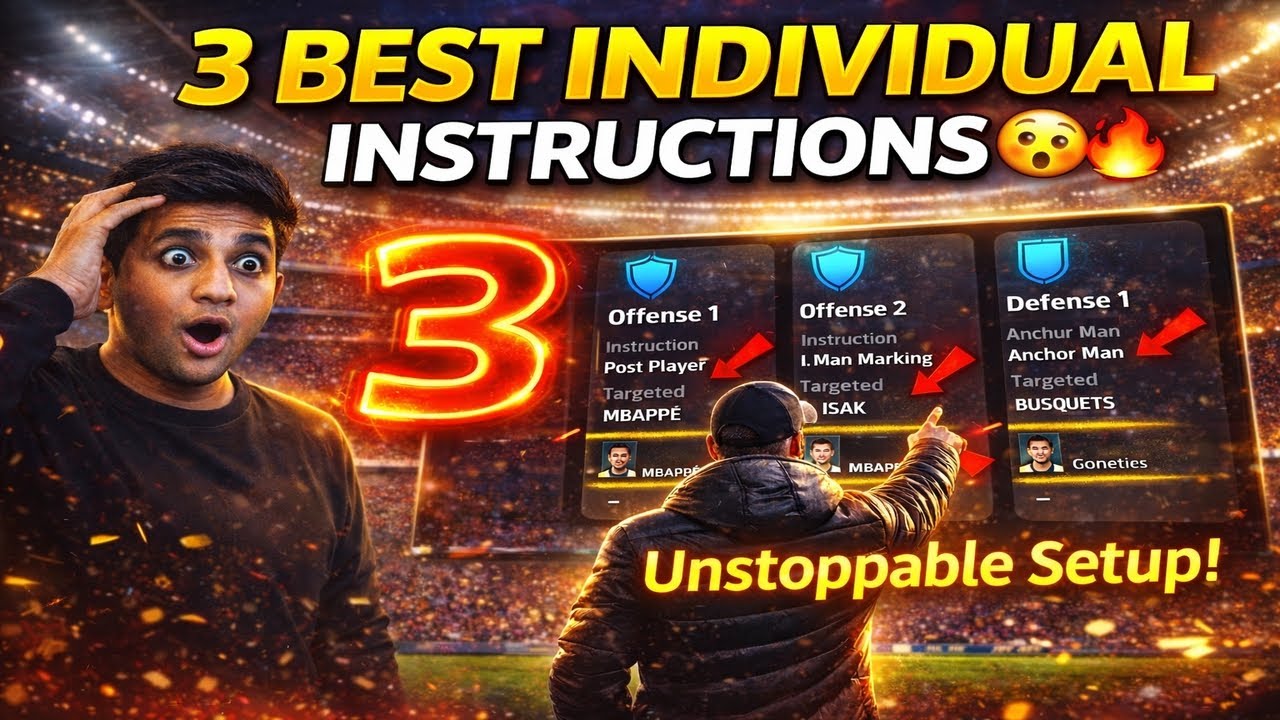3 Individual Instructions That GUARANTEE Wins! 😳🔥| How to Use Individual Instructions efootball 2026