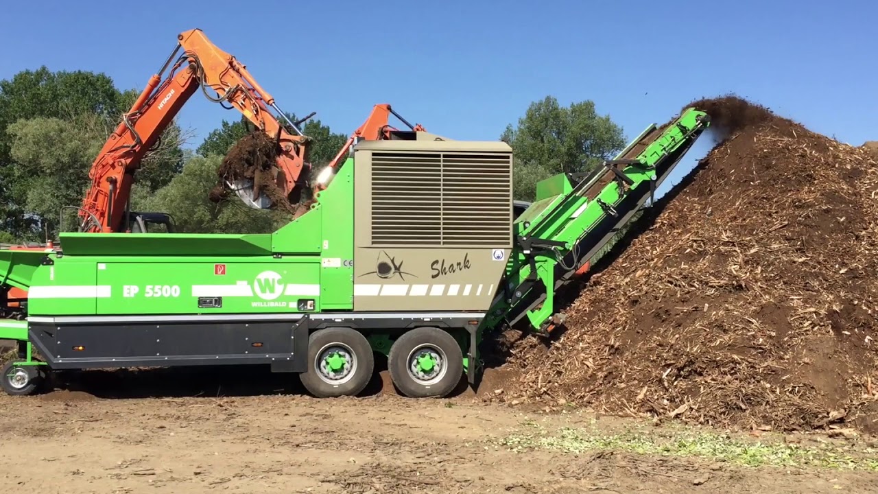 Triturazione Pomice, Ramaglie, Terra - Trituratore Veloce EP 5500 SHARK Willibald