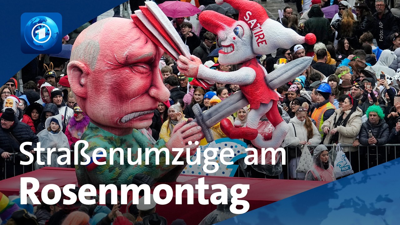 Rosenmontag: Zehntausende feiern bei Karnevalsumzügen