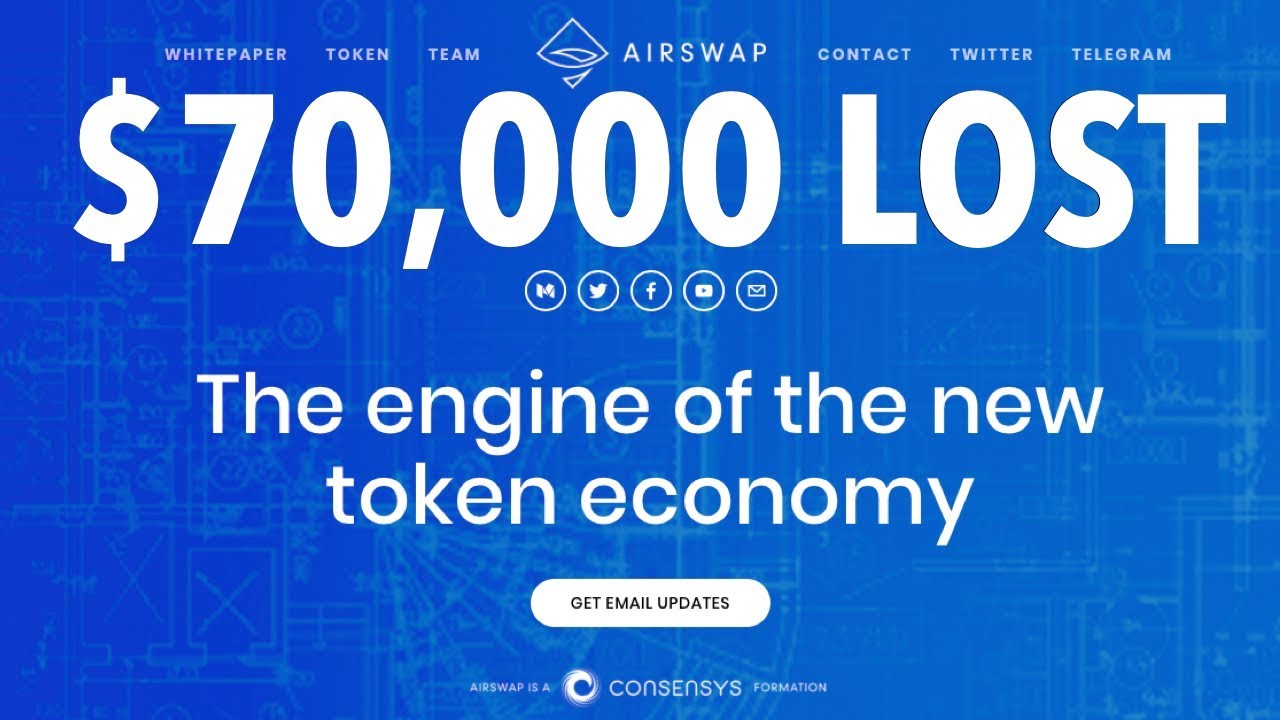 237 Ethereum Worth $70,000 Lost in a Failed ICO Purchase Attempt | AirSwap