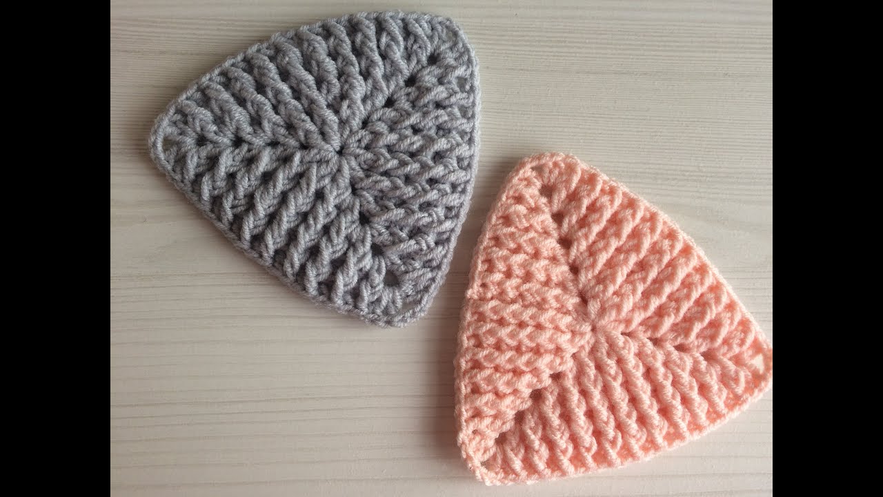 Üçgen Motif Yapımı | Crochet  Triangle - Örgü Modelleri - Motif Modelleri -Battaniye Motifi