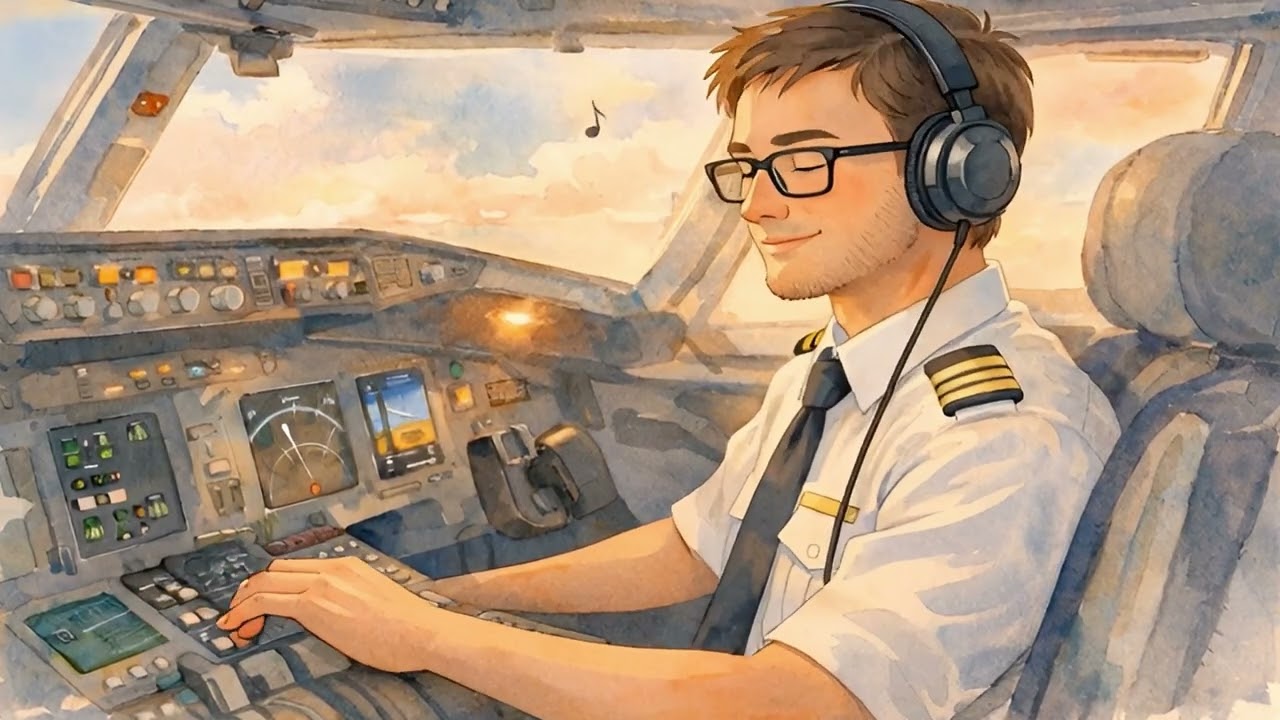Somewhere Between Departures : Happy Lo-Fi Travel Music | Floating, Calm & Peaceful Journey