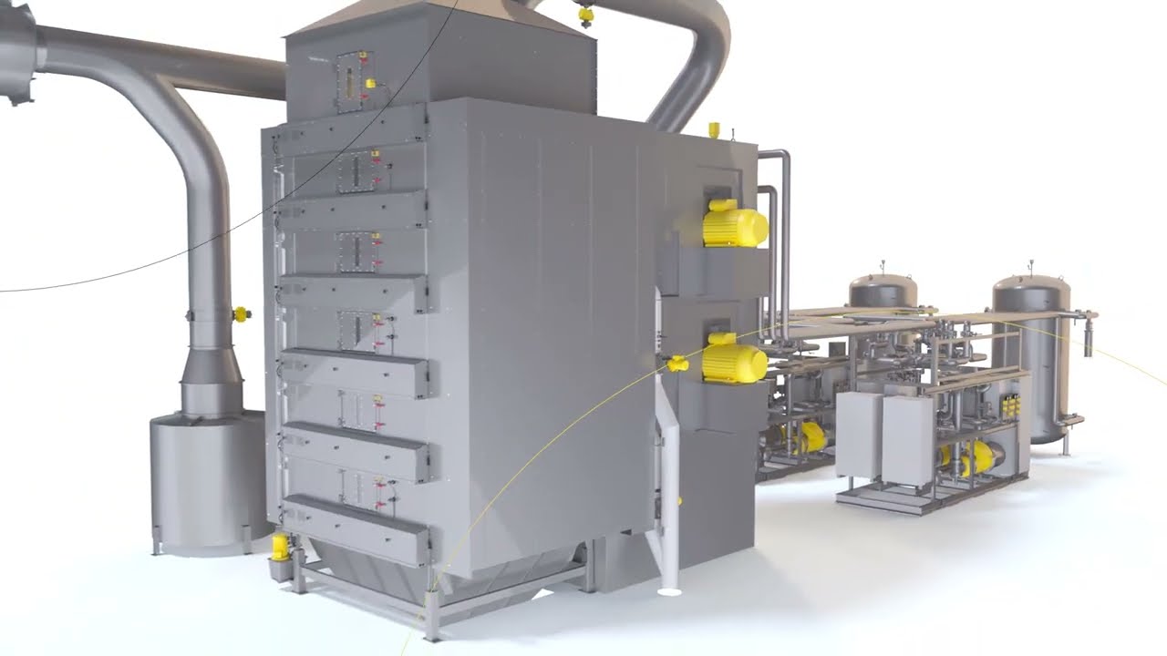 Flow diagram Electric Counterflow Dryer