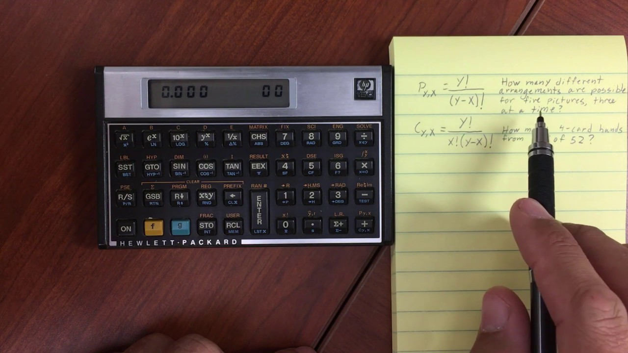 HP 15C Probability, Permutation, Combination, Factorial, Random Numbers
