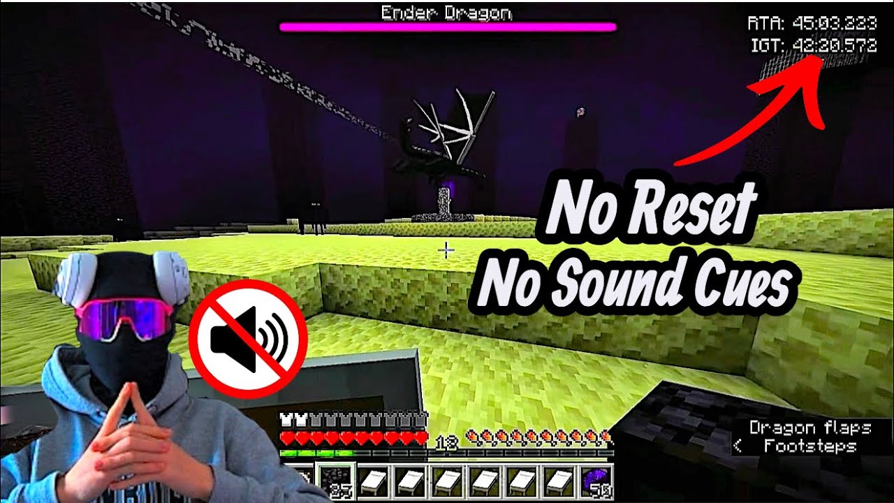 I learned how to SPEEDRUN Minecraft in UNDER 1 hour… but I have NO sound queues 