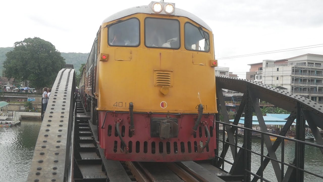 Kanchanaburi Station & SRT Infamous Bridge Over The River Kwai & Trains, Thailand  August 2016