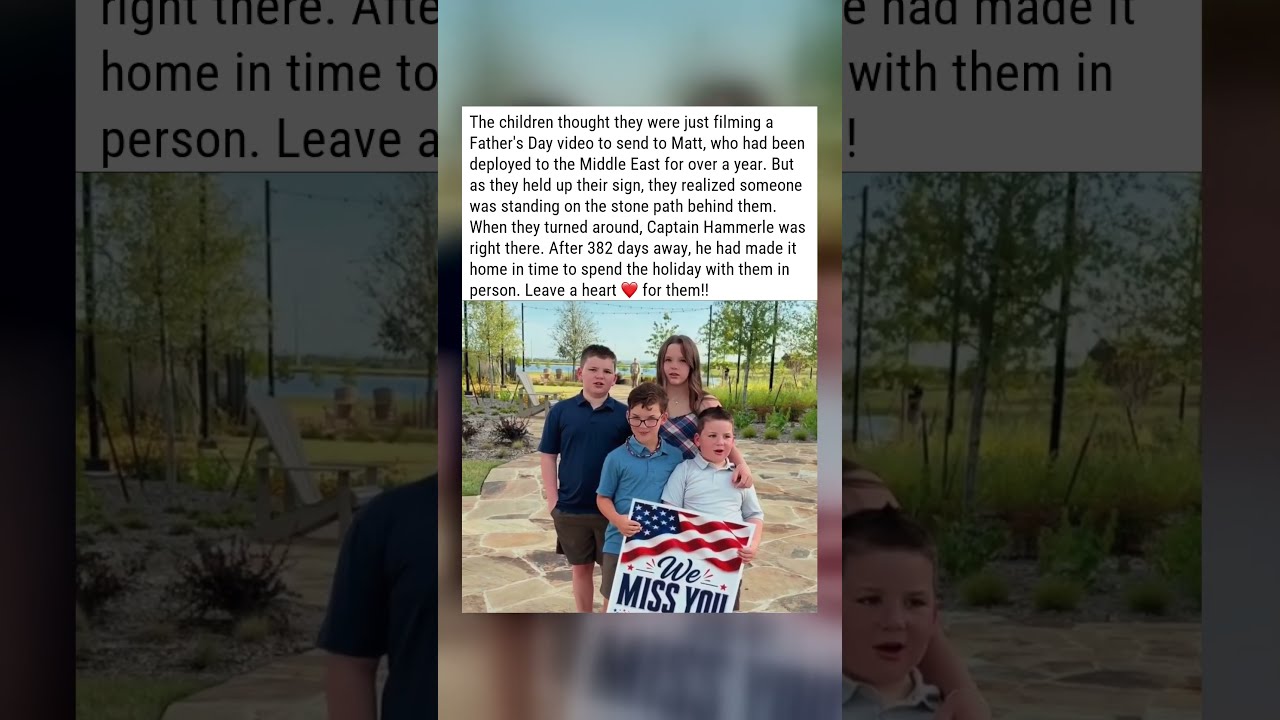 Military Homecoming Deployed Dad Surprises Kids After 382 Days ❤️