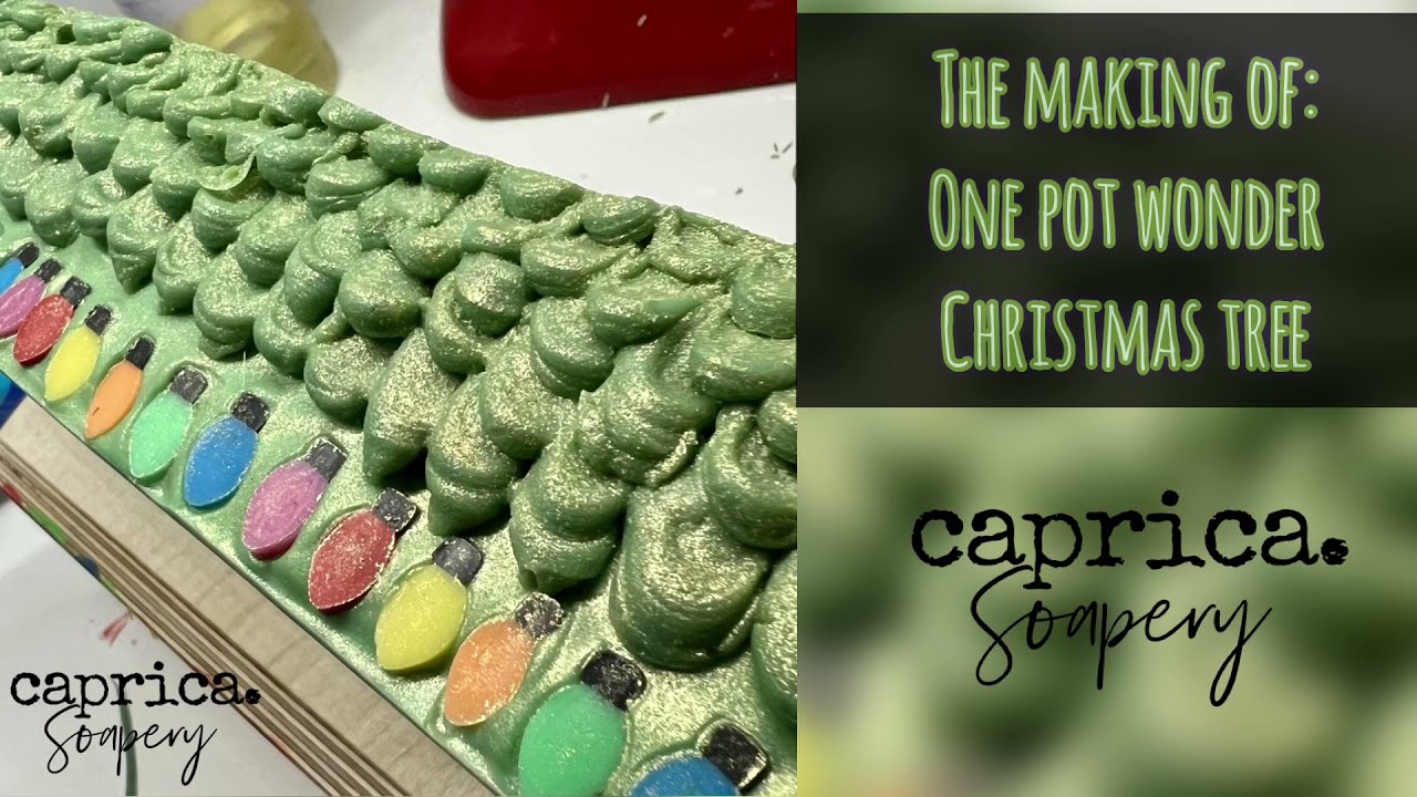 The Making of Christmas Tree - Cold Process Soap Tutorial How To Make Embed Extruder Technique