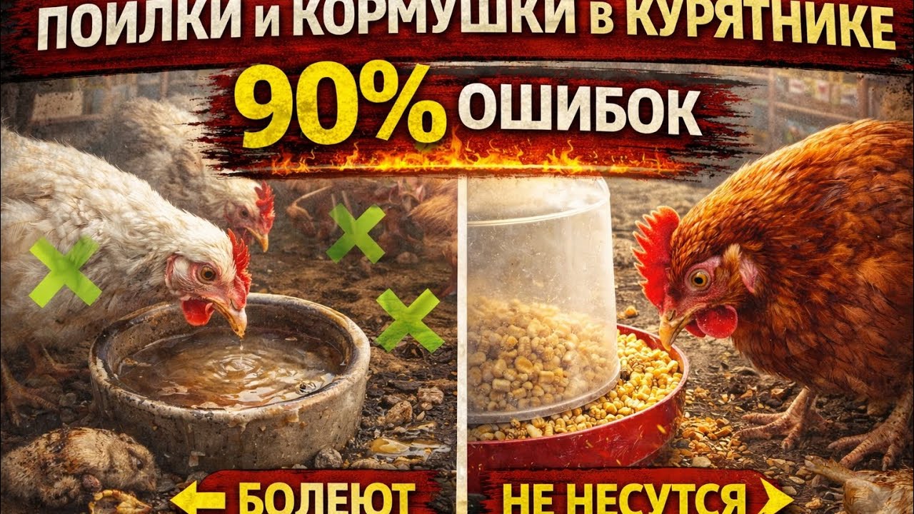 Поилки и кормушки в курятнике: 90% ошибок, из-за которых куры болеют и плохо несутся