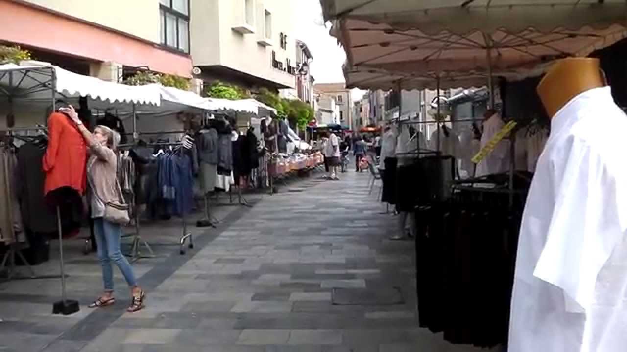 Village Centre on Market day, Gruissan, France