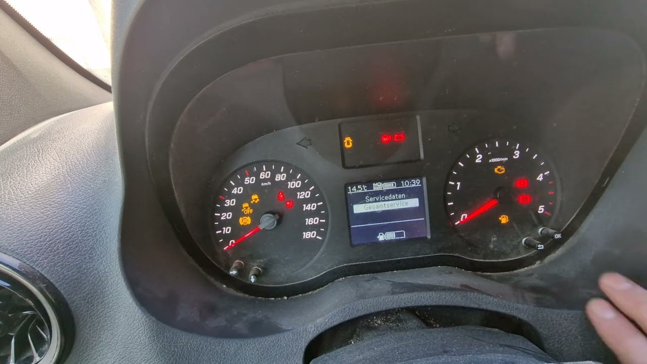 Service reset Mercedes Sprinter 907 / 910 ohne Multifunktionslenkrad einfach erklärt