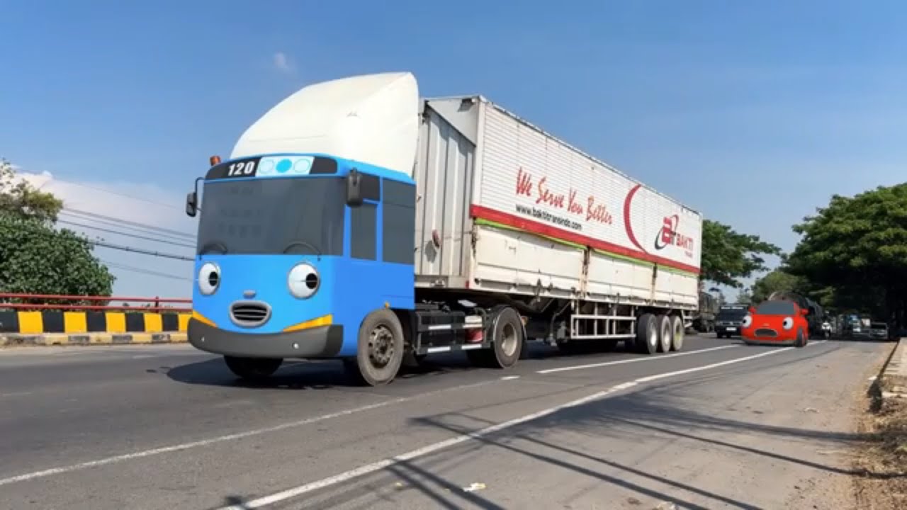 Semua Mundur !! Wow Ada Truk Kontainer Merah,Truk Tangki,Bus Telolet Basuri Mirip Rogi Dan Temannya