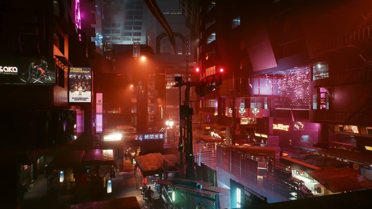 Dystopian City Market | Ambient City Sounds to Relax / Study to | 40:03 Minutes