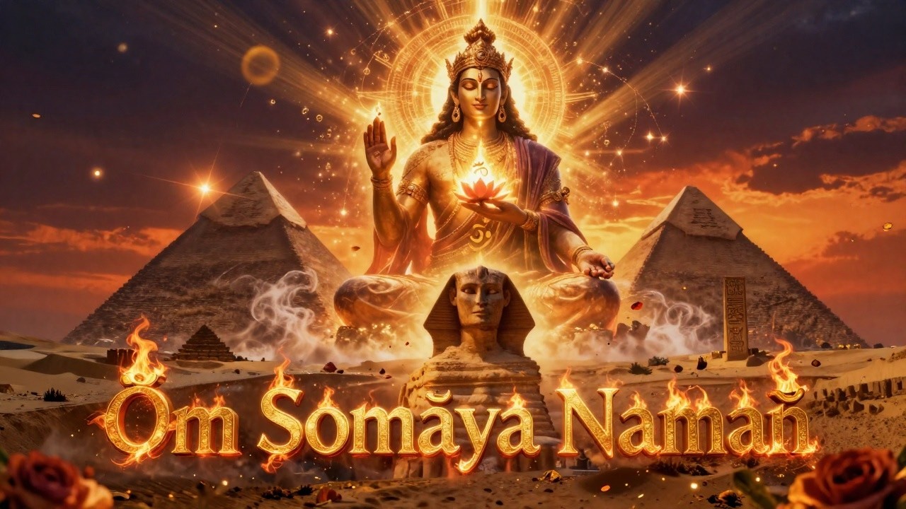 Ōṃ Somāya Namaḥ 🌿 Egyptian Sunset Prosperity