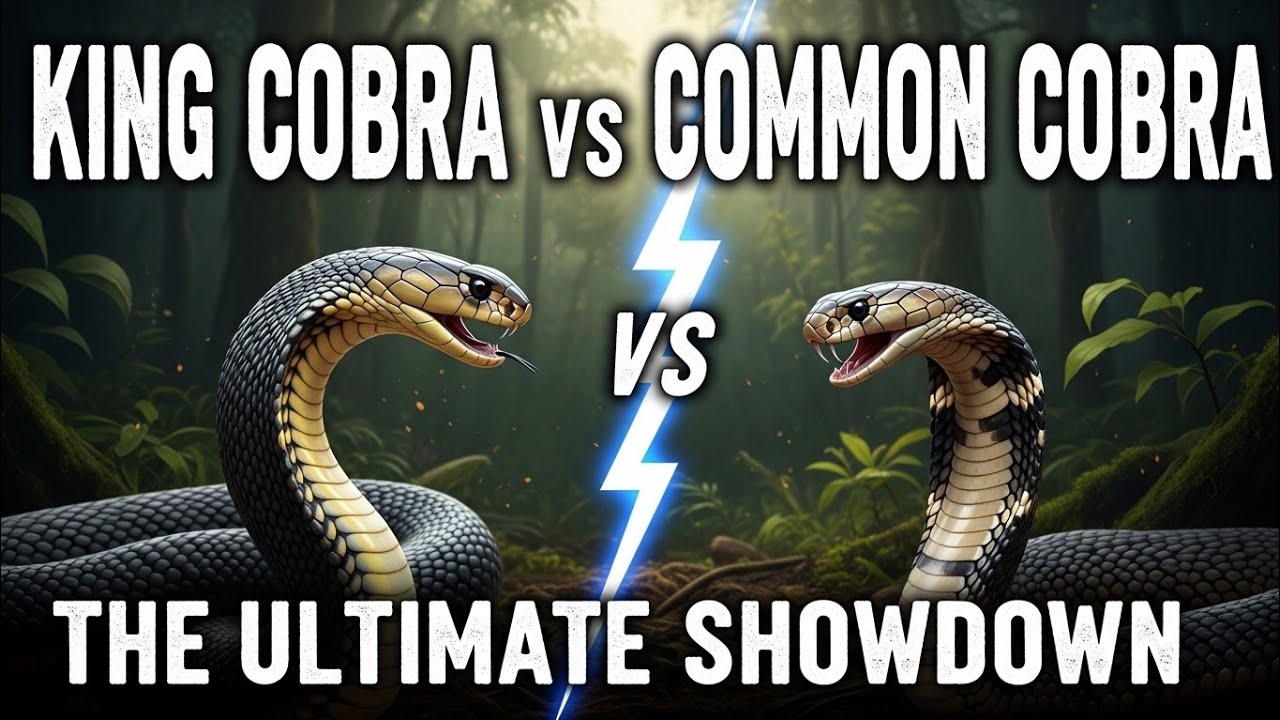 Королевская кобра против обыкновенной кобры: решающее противостояние #KingCobraVsCobra#SnakeCompa...
