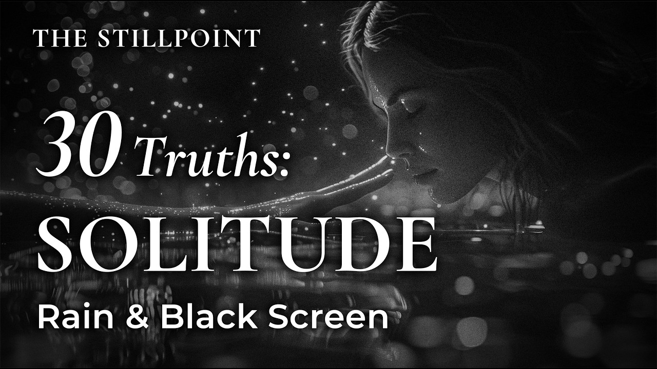 The Beauty of Being Alone While You Sleep | Healing | Black Screen Rain Sounds