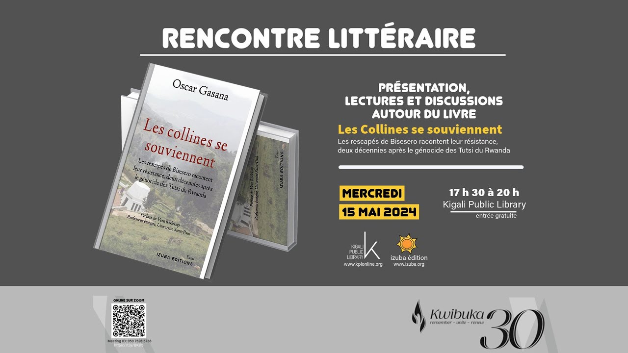 🔴 Rencontre Littéraire: Les Collines se souviennent