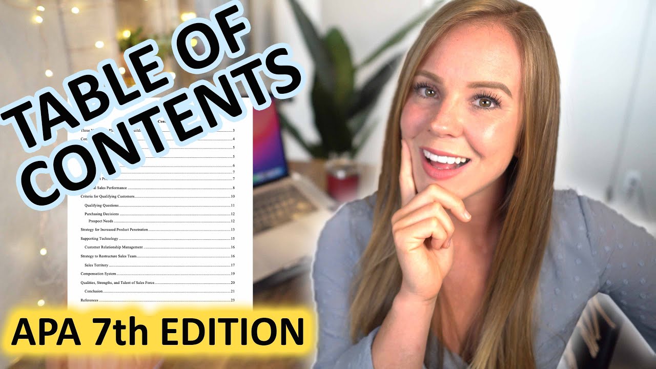 How to Create a Table of Contents in Microsoft Word: APA 7th Edition