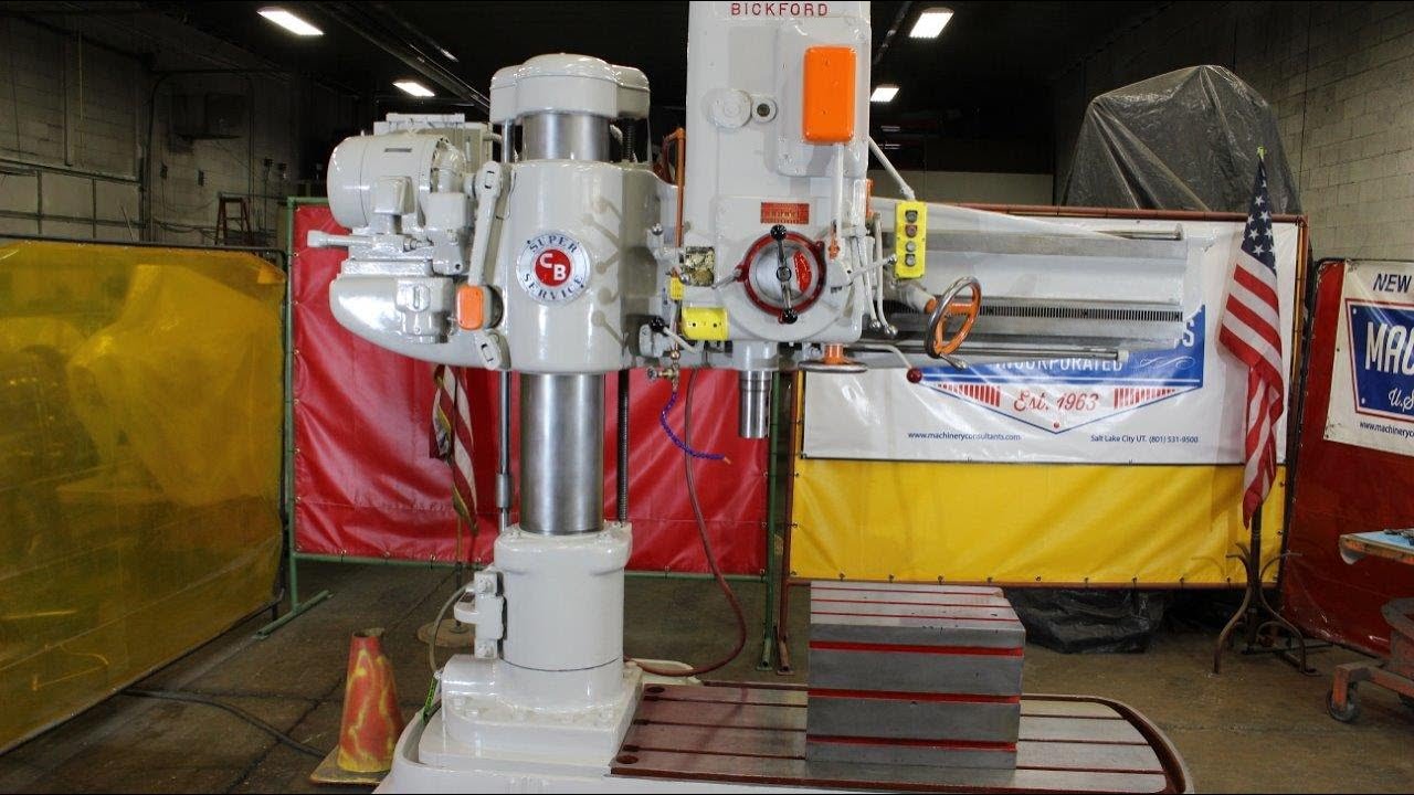 Pre-Owned CINCINNATI BICKFORD 5’ x 11” Super Service Heavy Duty Radial Arm Drill ~ S/N 2E 917 Mint