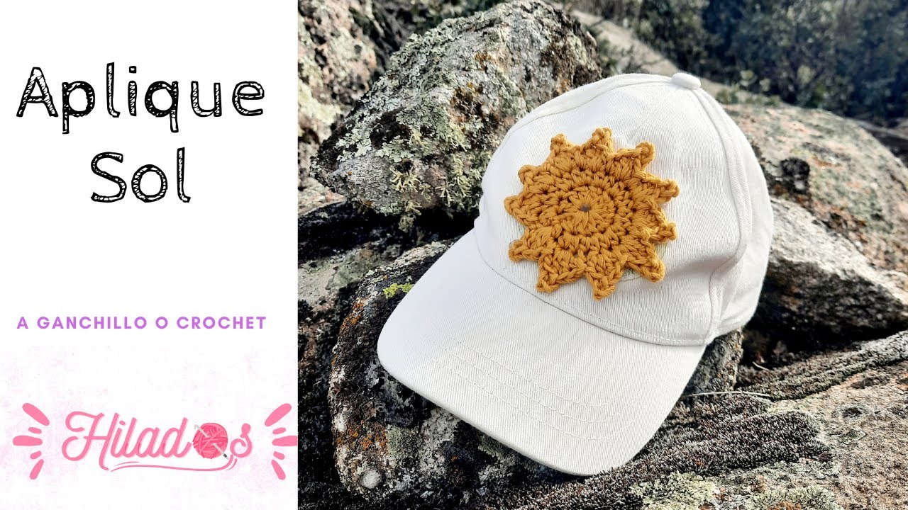 APLIQUE DE SOL (súper fácil y rápido) A GANCHILLO O CROCHET
