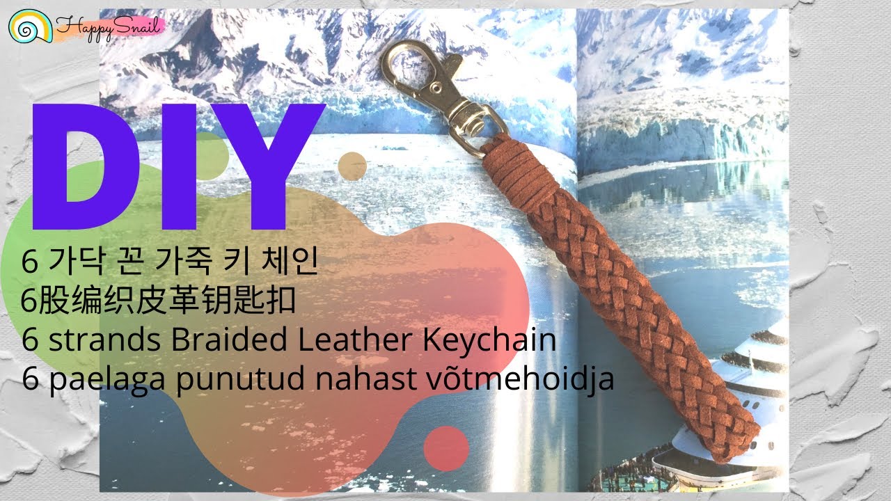 How I make 6 Strands Braided Faux Suede Keychain - Multiple Strands Braided Leather Bracelet  [2021]