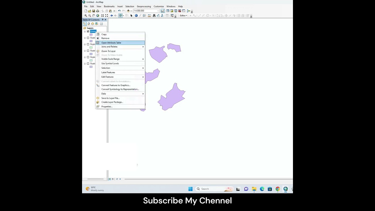 How to use Union tool in ArcGIS #qgis3 #gis #map #arcmap #googleearth #arcgispro