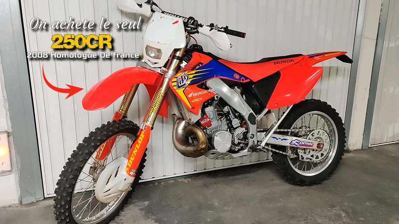 On achète le seul 250CR 2008 homologué de France !!!